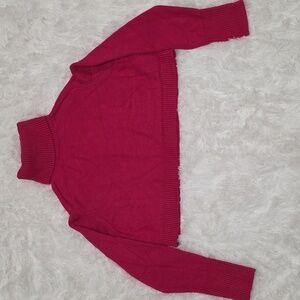 Zara Pink Cropped Turtleneck Sweater. Size   S.